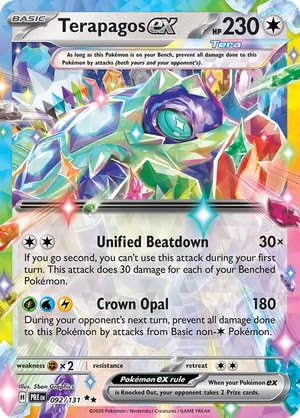 Pokemon - Terapagos ex 092/131 – Prismatic Evolutions – Double Rare – Foil Singl
