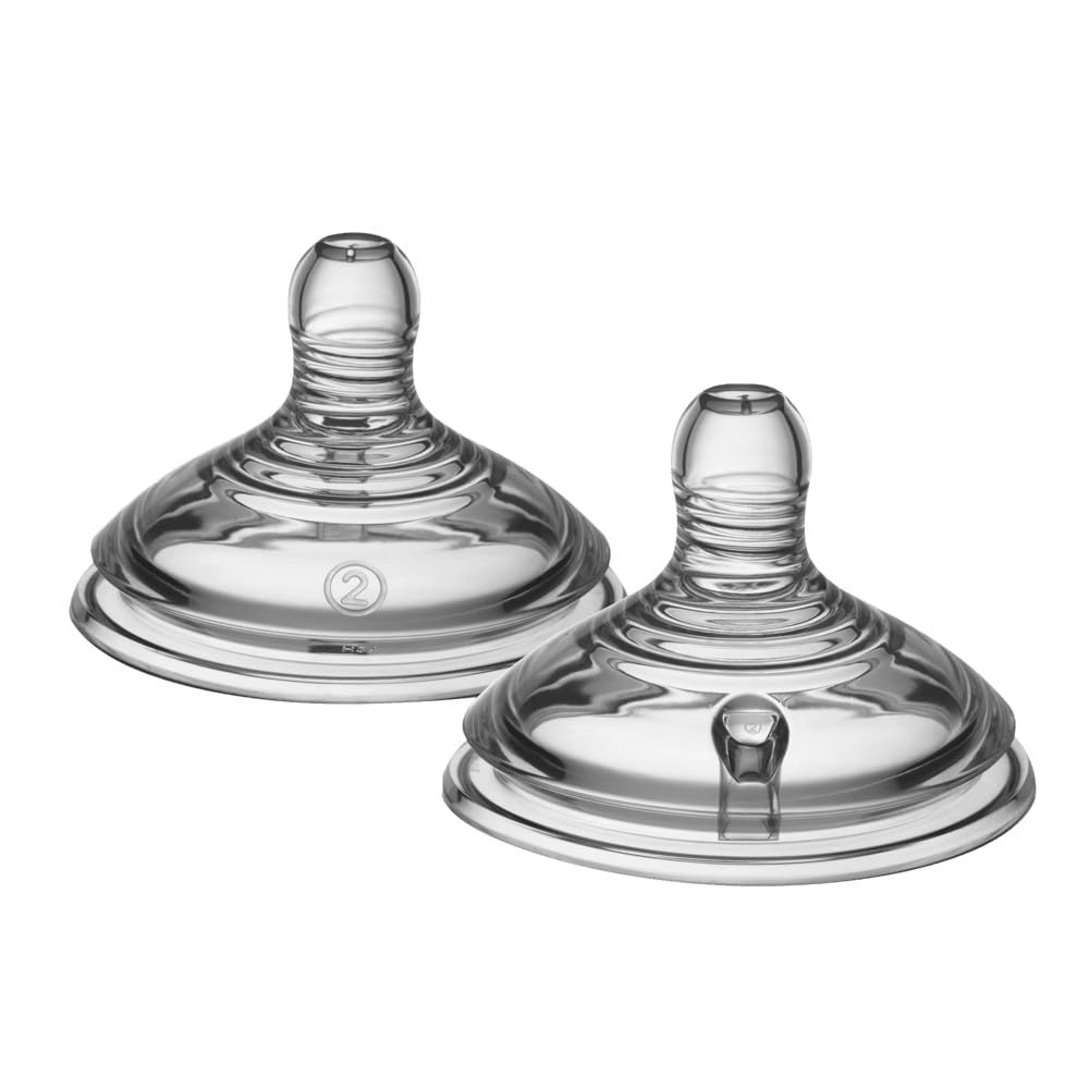 Tommee Tippee Natural Start Baby Bottle Teats Medium Flow, Size 2, 3m+ | Pack of