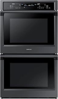SAMSUNG 30" Smart Double Wall Oven w/Steam Cook, Wi-Fi, Large Oven Capacity, NV51K6650DG/AA, Fingerprint Resistant Stainless Steel, Black