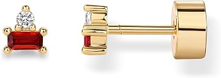 PAVOI 14K Gold Plated Dainty Birthstone Flatback Stud Earrings for Women