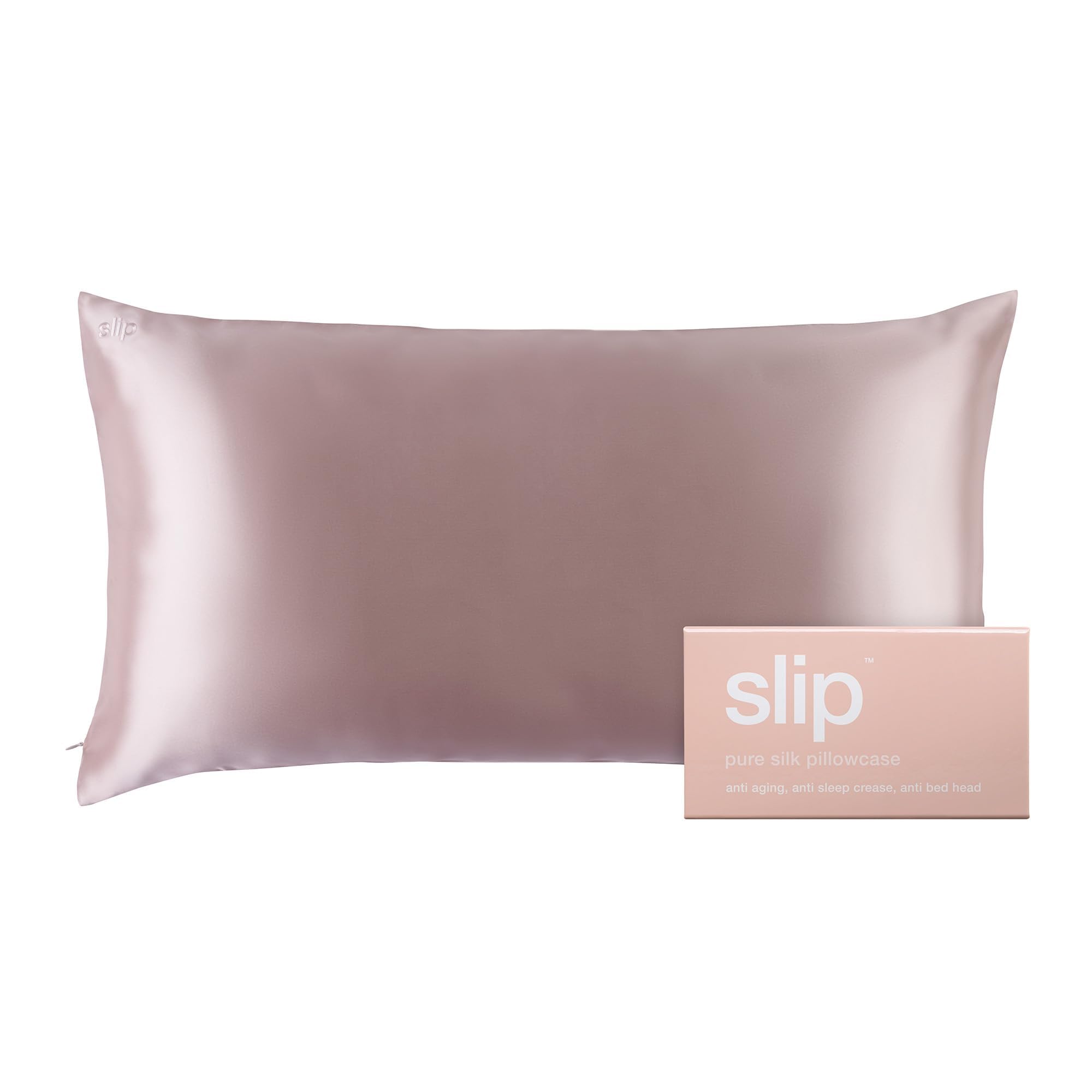 slip King Pure Silk Pillow Case - 100% Pure 22 Momme Mulberry Silk - King Size S