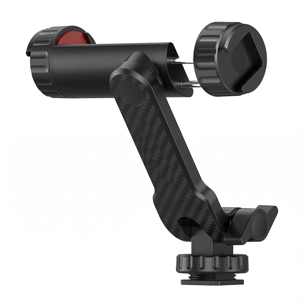 Phone Tripod Mount, Universal Smartphone Mount Adapter with 2 Cold Shoe and 1/4"