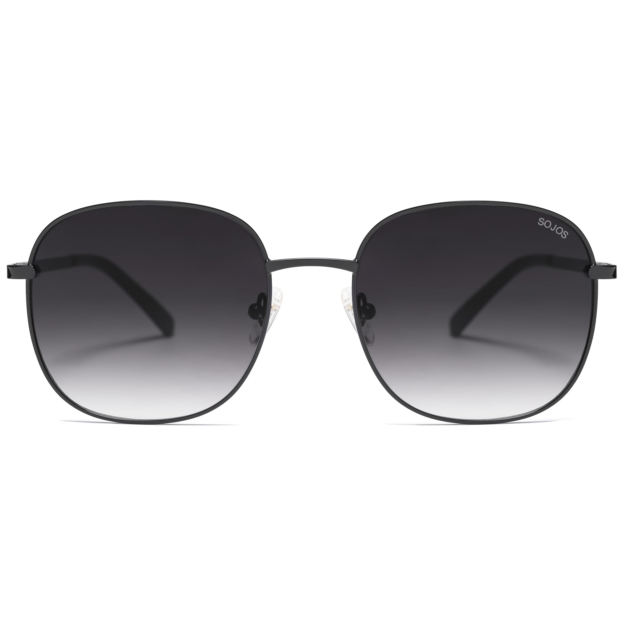 SOJOS Classic Trendy Square Sunglasses for Women Men Cute Big Frame Gold Shades 