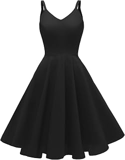 GOOBGS Women's Vintage Spaghetti Strap Cocktail Dresses