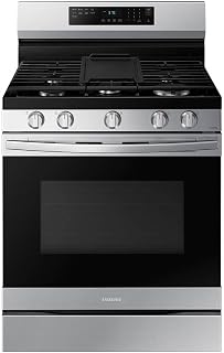Samsung 6.0 Cu. Ft. Smart Freestanding Gas Range with No Pre-heat Air Fry & Convection, Stainless Steel, NX60A6511SS/AA