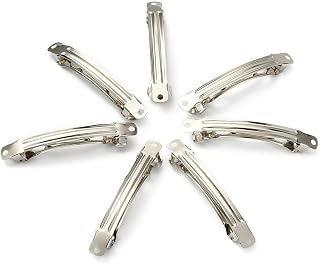 50 Pieces Women Hair Clips 68mm Long Hair Clips Blank Iron Hair Clips