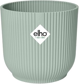 elho Vibes Fold Round 16cm Flower Pot - Sorbet Green | Ø 16.143 x H 14784 cm | Suitable for Indoor Use | 100% Recycled Plastic