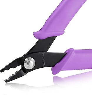 SPEEDWOX Bead Crimping Pliers Jewelry Crimper Plier for Beading Micro Tube Beads Crimper Micro Crimper Straight Head 2 Holes Multi Use DIY Jewelry Craft Beading Hobby for 2mm-3mm Beads and Tubes