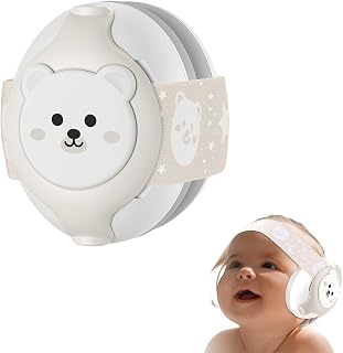 YomauiYee Baby Earmuffs 25dB NRR – Noise Cancelling Headphones for Babies 0-36 Months | Fontanel-Safe Adjustable Headband | Infant Ear Protection for Airplane,Concerts | Foldable with Storage Bag