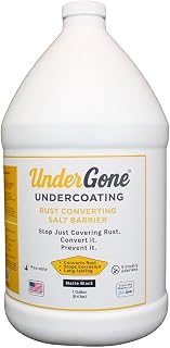 Under Gone™ Rust Converting Oil Undercoating, Calcium Sulfonate Formula, Salt &amp; Brine Barrier Protection For Vehicles, Trucks, SUVs, Trailers, Color: Matte Black (1 Gallon)