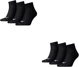 PUMA Unisex's Quarter Plain 3p Socks, One Size Plus