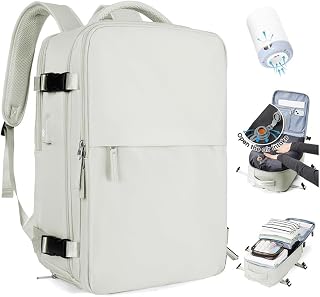 SZLX Ryanair Vacuum Backpack, Hand Luggage, 40 x 30 x 20 cm, Wizzair Travel Backpack, Aeroplane for Men and Women, Laptop Backpack, 14 Inch Waterproof Underseat Suitcase Backpack with Shoe Compartment