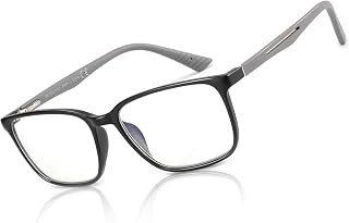 BLUEMOKY Blue Light Reading Glasses for Men，Sport Square Frame Readers, Anti Glare Computer Glasses