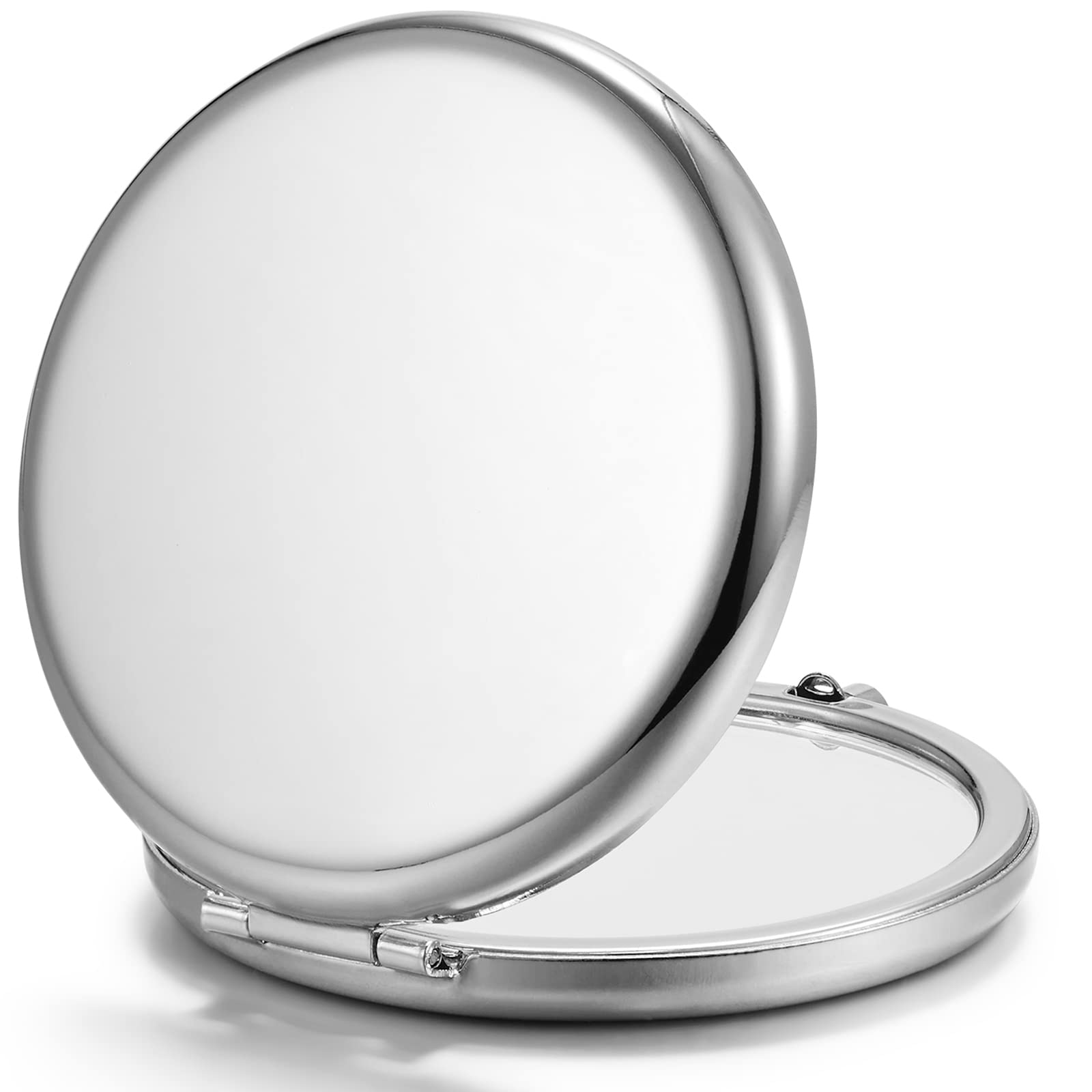 Getinbulk Compact Mirror, 1x/2x Magnification Pocket Mirror, Silver | Compact Mi