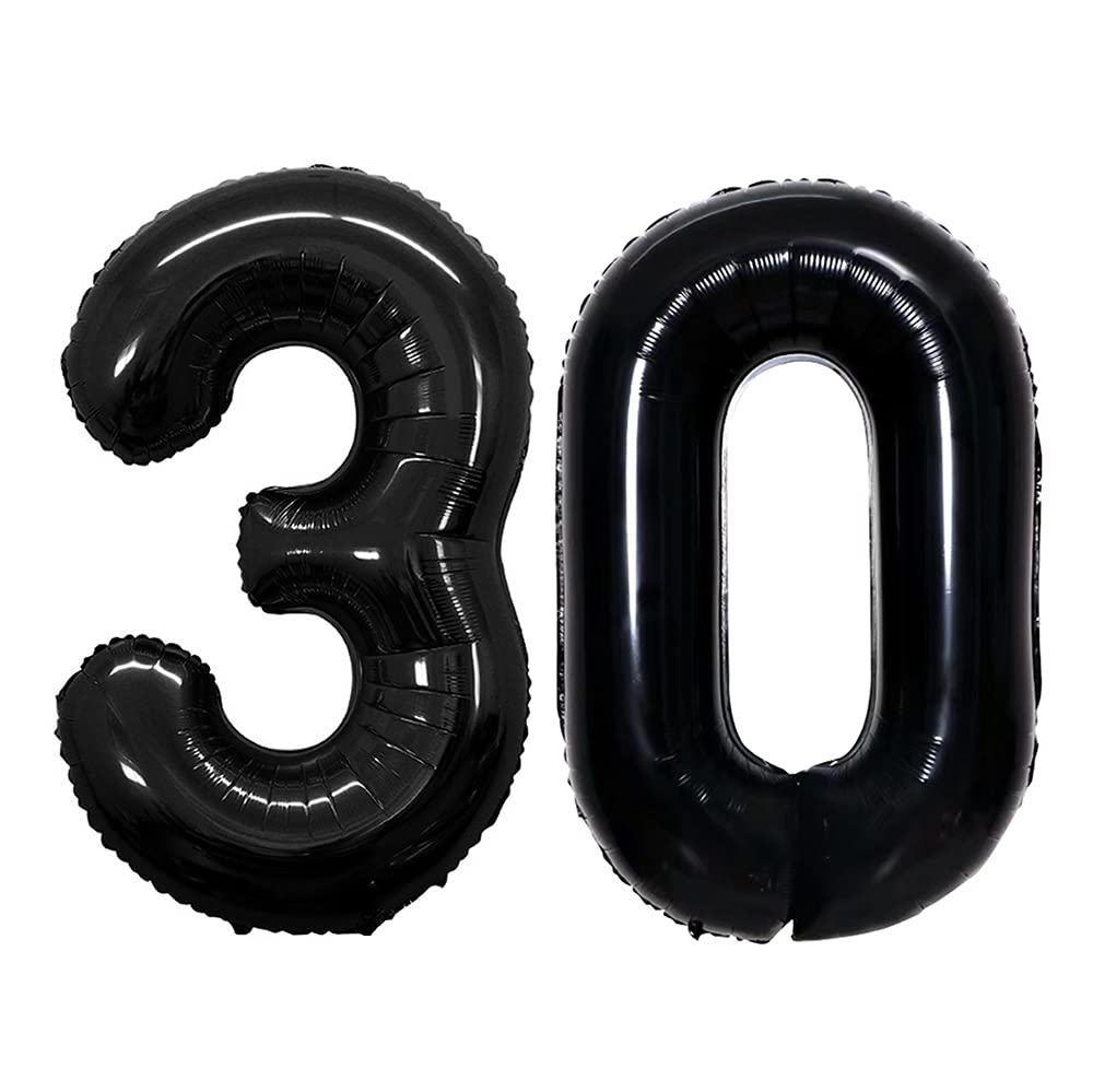 GOER Number 30 Balloons for 30th Birthday Party Decorations,42 Inch Jumbo Foil H