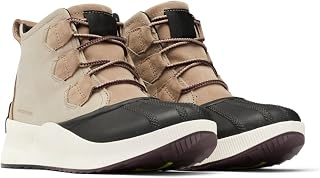 SOREL Women's Out 'N About III Classic Boot — Black, Grill — Waterproof Leather & Suede Winter Boots — Size 7.5