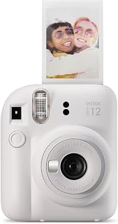 FUJIFILM INSTAX Mini 12 Instant Camera (Clay White) Bundle | For Parties, Events & Instant Photos