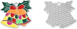 10pcs Christmas Alloy Enamel Charms Cute Metal Christmas Tree Candy Cane Snowman Charms for DIY Bracelet Necklace Earrings Jewelry Party