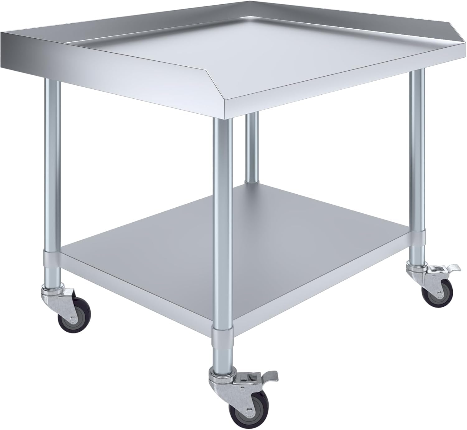Express KitchQuip 30" x 36" Stainless Steel Rolling Equipment Stand | 18 gauge T
