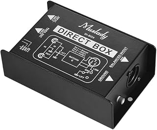 Sangmei Professional Single Channel Passive DI-Box Direct Injection Audio Box Balanced & Unbalance Signal Converter with XLR TRS Interfaces for Electric Guitar Bass Live Performance