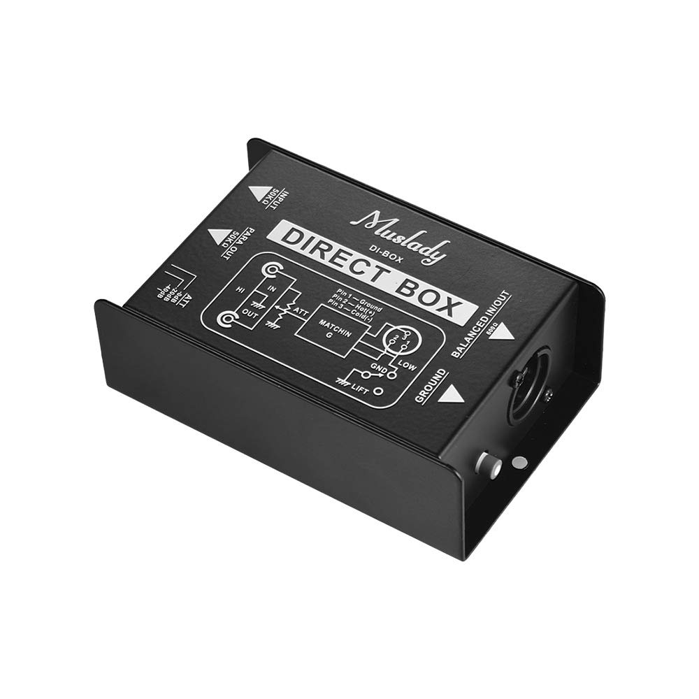 Sangmei Professional Single Channel Passive DI-Box Direct Injection Audio Box Ba