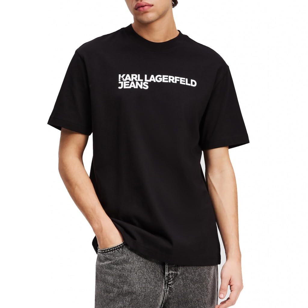Karl Lagerfeld Jeans, Men's Essential Logo Regular Short Sleeve Regular Fit T-Sh