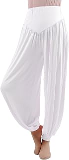 HOEREV Super Doux Spandex Modal Harem Yoga Pilates Trousers