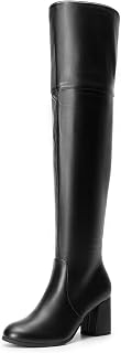 DREAM PAIRS Women's Knee High Block Heel Boots