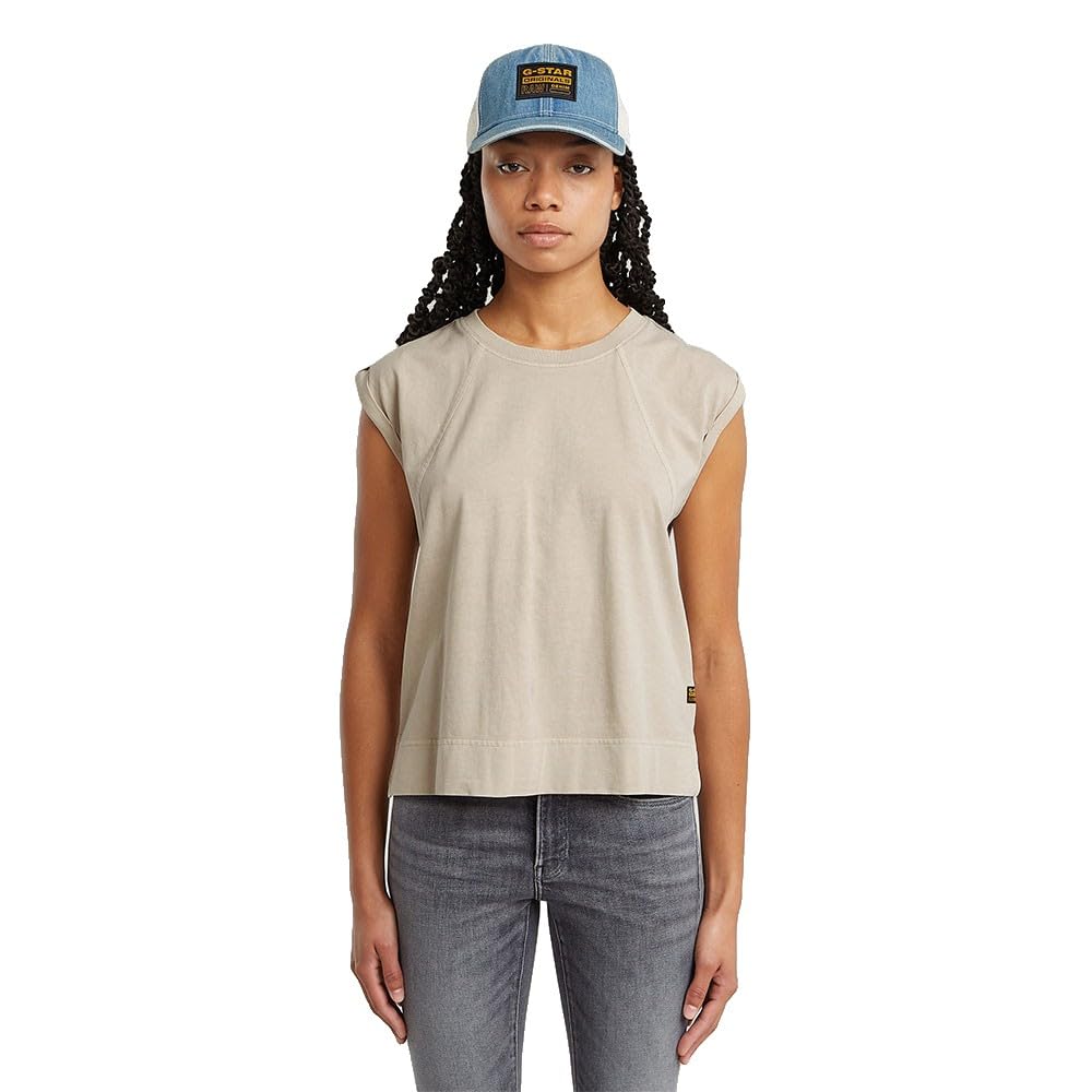 G-STAR Back Zip Overdyed SS T Wmn T-Shirt for Women