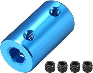4mm to 6mm Bore Rigid Clutch Bolt L25 x D14 Aluminum Alloy Shaft Coupling Engine Accessories Blue
