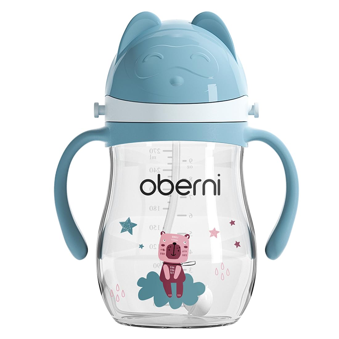 Oberni Leakproof Sippy Cups, Double Sealing No Spill Water Bottle with Weighted 