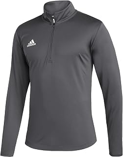 adidas Under The Lights Long Sleeve Knit Quarter Zip - Mens Training 2XL Grey/White