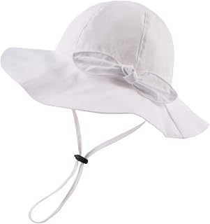 Zsedrut Bow Baby Girls Cotton Hat Summer Sun Cap Infant Toddler Wide Brim Girl Beach Hat