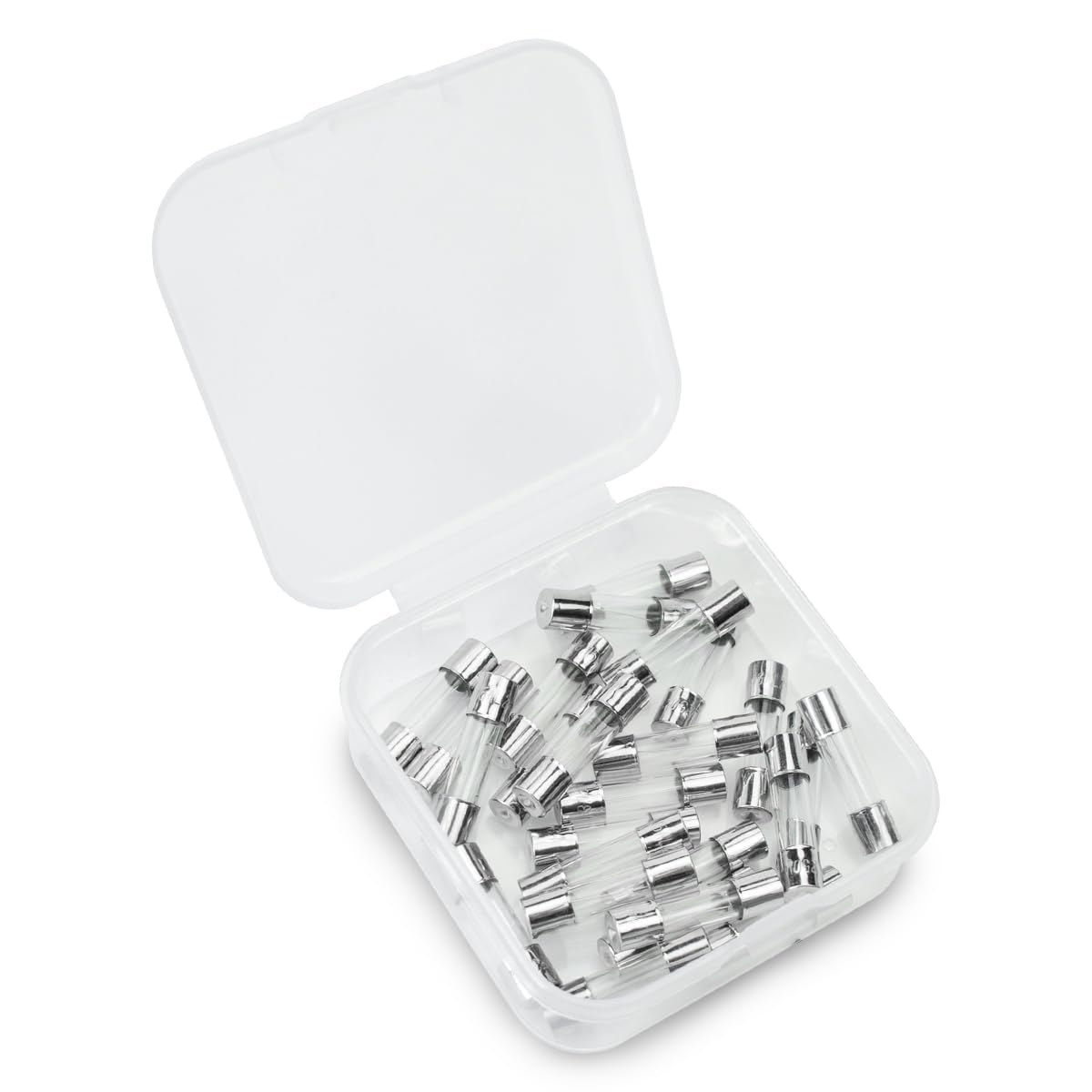 Innfeeltech 25pcs Fast Blow Glass Fuses 5 * 20mm 250V 5A Quick Tube Fuse Assortm