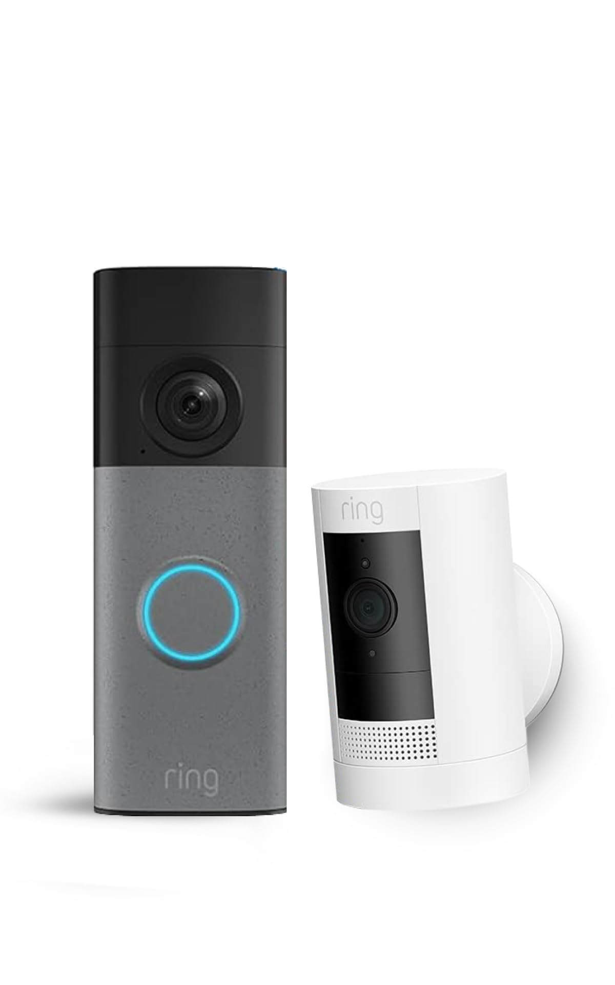 Ring Home Security Bundle: Battery Video Doorbell + Outdoor Camera Battery (Stic