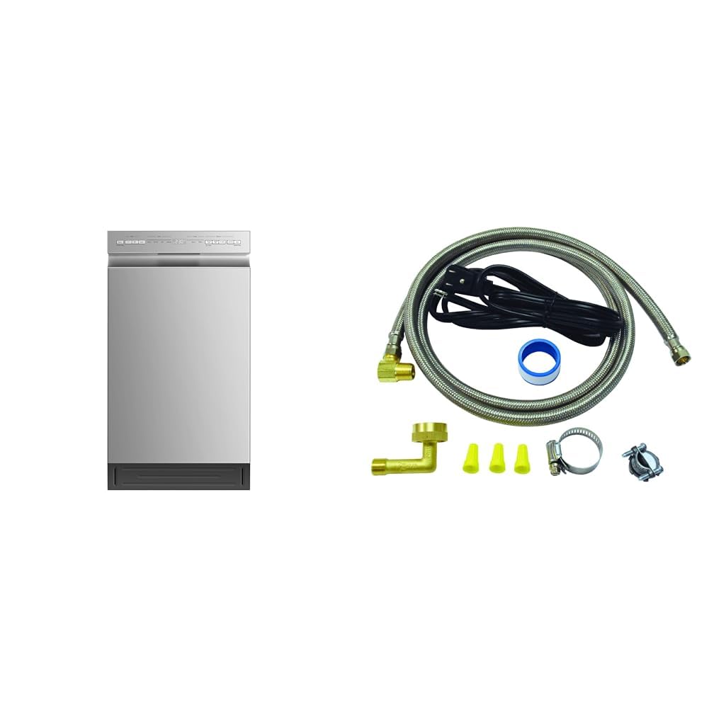 Midea MDF18A1AST Built-in Dishwasher with 8 Place Settings, 6 Washing Programs, 