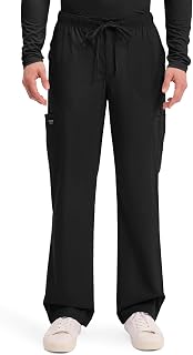 Cherokee WW Professionals Scrubs for Men Tapered Leg Cargo Scrub Pants | 5 Pockets, Comfortable Fabric, 2-Way Stretch, Zip Fly, Drawstring, Easy Care, Active Shifts, Made for Nursing Professionals