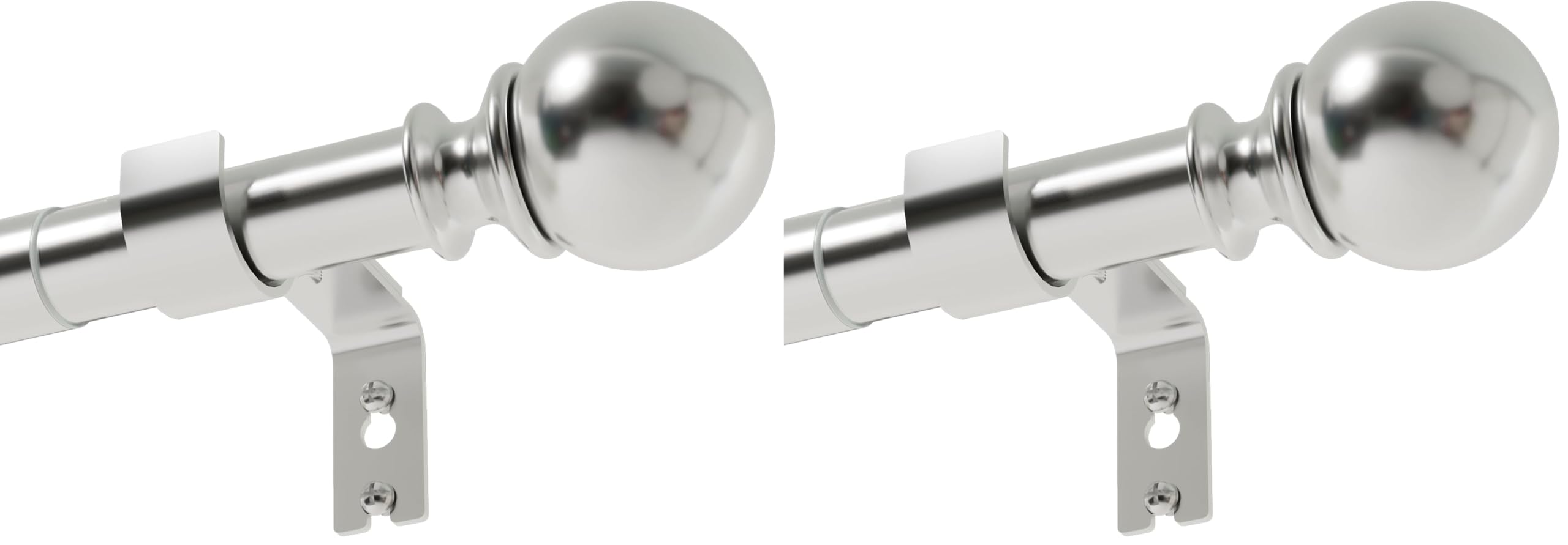 Curtain Poles for Eyelet Curtains Silver Curtain Pole for Door Curtain Pole Meta