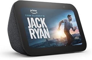 All-new Echo Show 5 (3rd Gen, 2023 release) | Smart display with deeper bass and clearer sound | International Version with US Power Adaptor | Charcoal