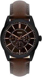 Fossil Pearson Men's Quartz Multifunction Watch with Stainless Steel or Leather Strap