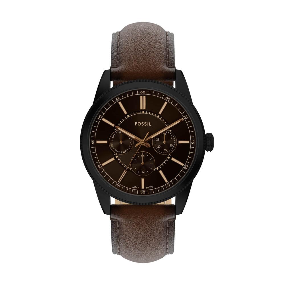 Fossil Pearson Men's Quartz Multifunction Watch with Stainless Steel or Leather 