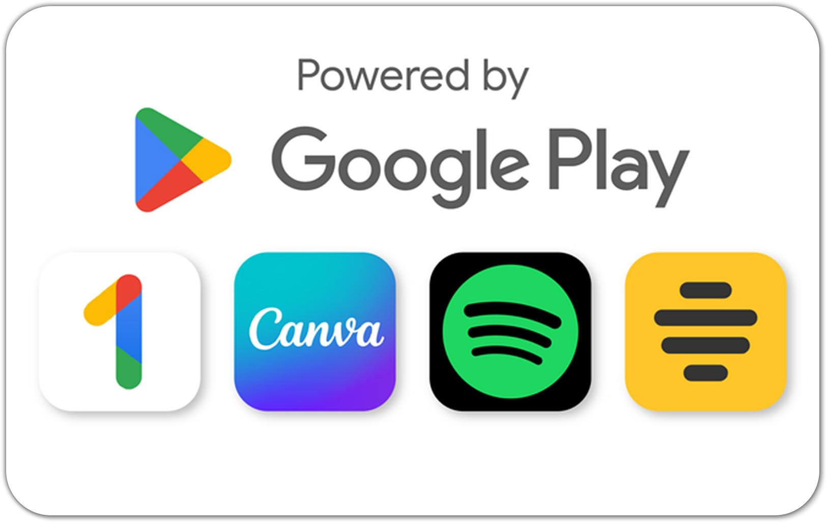 Google Play gift code - new finds, old favourites, one card. Go Play. (Email or 