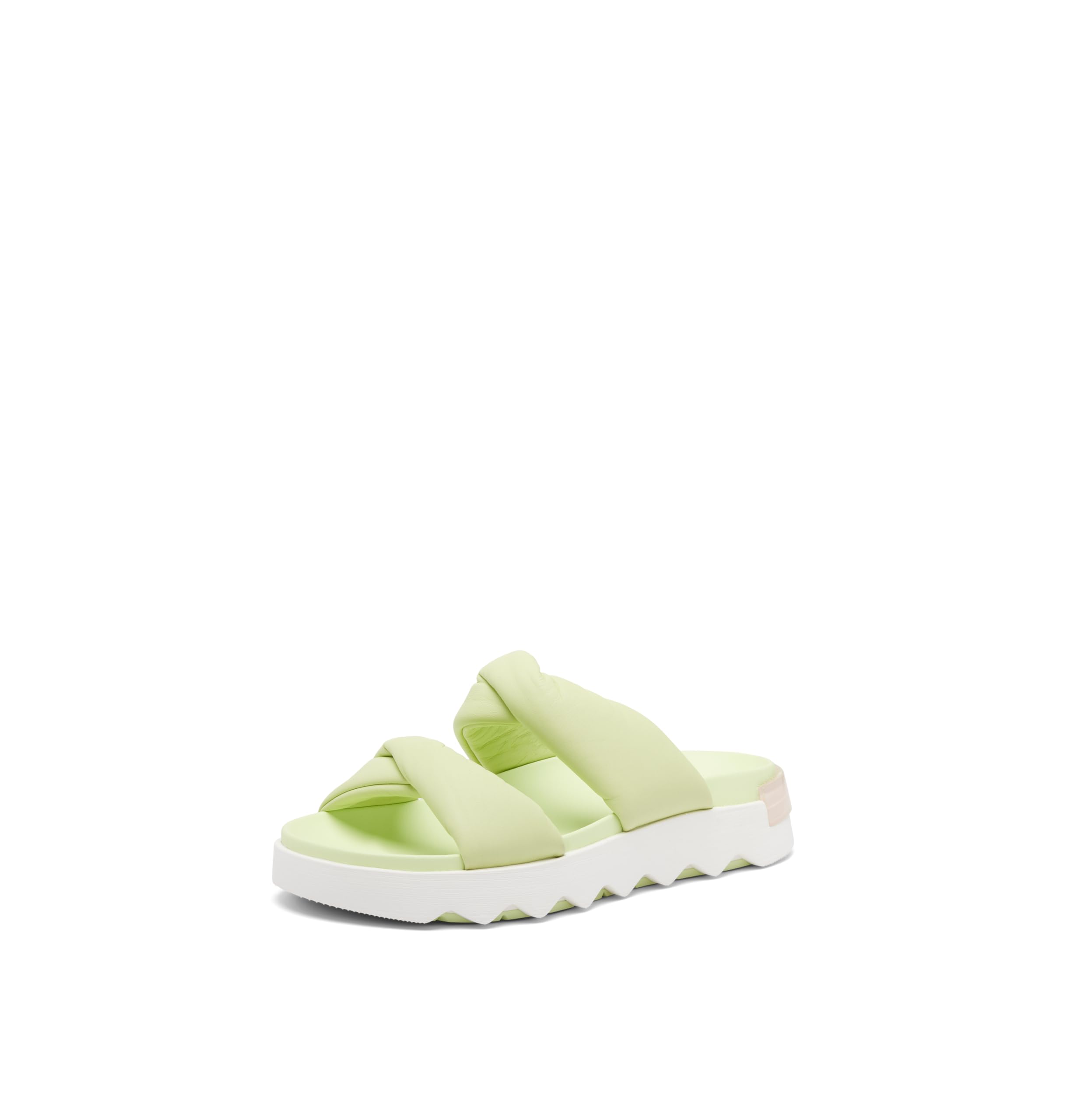 Sorel Viibe Women's Twist Slide Sandals, Luminous Lime Whitened Pink