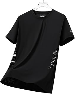 Camiseta de manga corta para hombre, de secado rápido, transpirable, para correr, atletismo, entrenamiento, cuello redondo, para hombre, gimnasio, fitness
