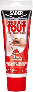 Sader Indoor Filler Sealant All White – Tube of 330 g | Ready to use – All media – Filler and equalization of holes and cracks up to 1 cm – Plaster Plate Gasket