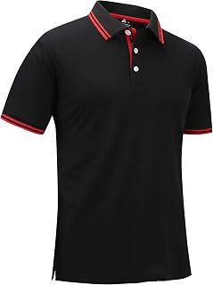 V VALANCH Mens Polo Shirts Short Sleeve Moisture Wicking Casual Athletic Golf Tennis Collared Shirts