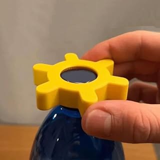 Rotary Bottle Opener Compact Plastic Design Ergonomic Grip Small Household Tool For Home Kitchen Travel Soda And Beverage Bottles Easy Twist, Yellow