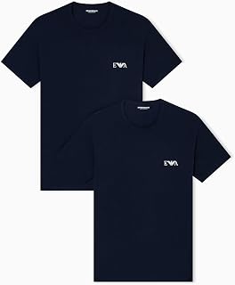 Emporio Armani Men's Bold Monogram 2-Pack T-Shirt 2-Pack Crew Neck T-Shirt (Pack of 2)