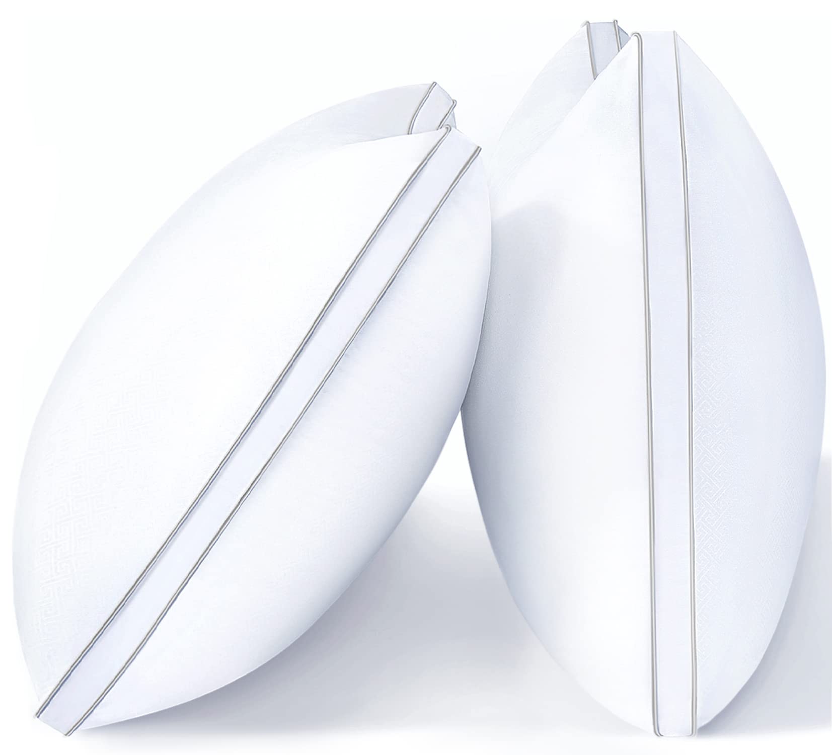 viewstar King Size Pillows 2 Pack, Firm Support Gusseted Bedding, White