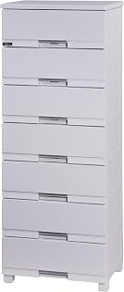 Tenma Chest with Glossy Finish Designed for Ease of Use, Made in Japan, Fitz Plus Premium 7-Drawer, Patented, with Drawer Lock to Prevent Pull-Out, Smooth Drawers, with Legs, Wooden Top Board, Living